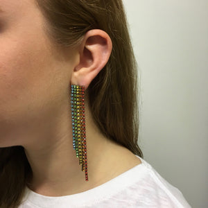 RAINBOW FRINGE EARRINGS
