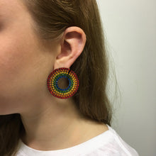 RAINBOW HOOP EARRINGS