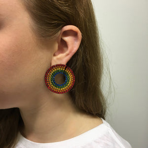 RAINBOW HOOP EARRINGS